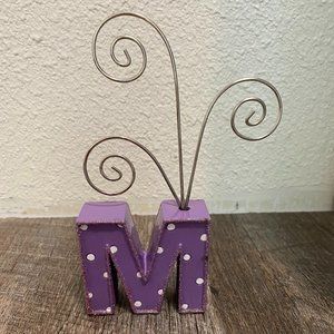 Letter "M" photo holder